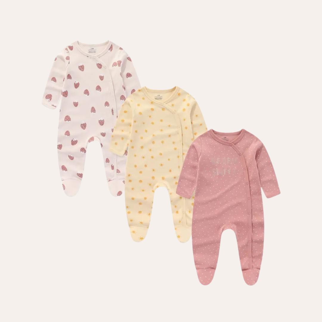 Conjunto 3 Peças Macacões Infantil Feminino