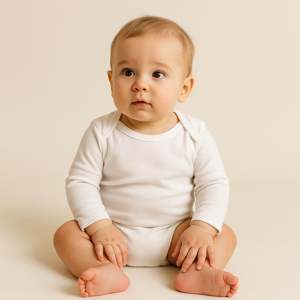 Conjunto 5 Bodies de Bebê Liso Branco