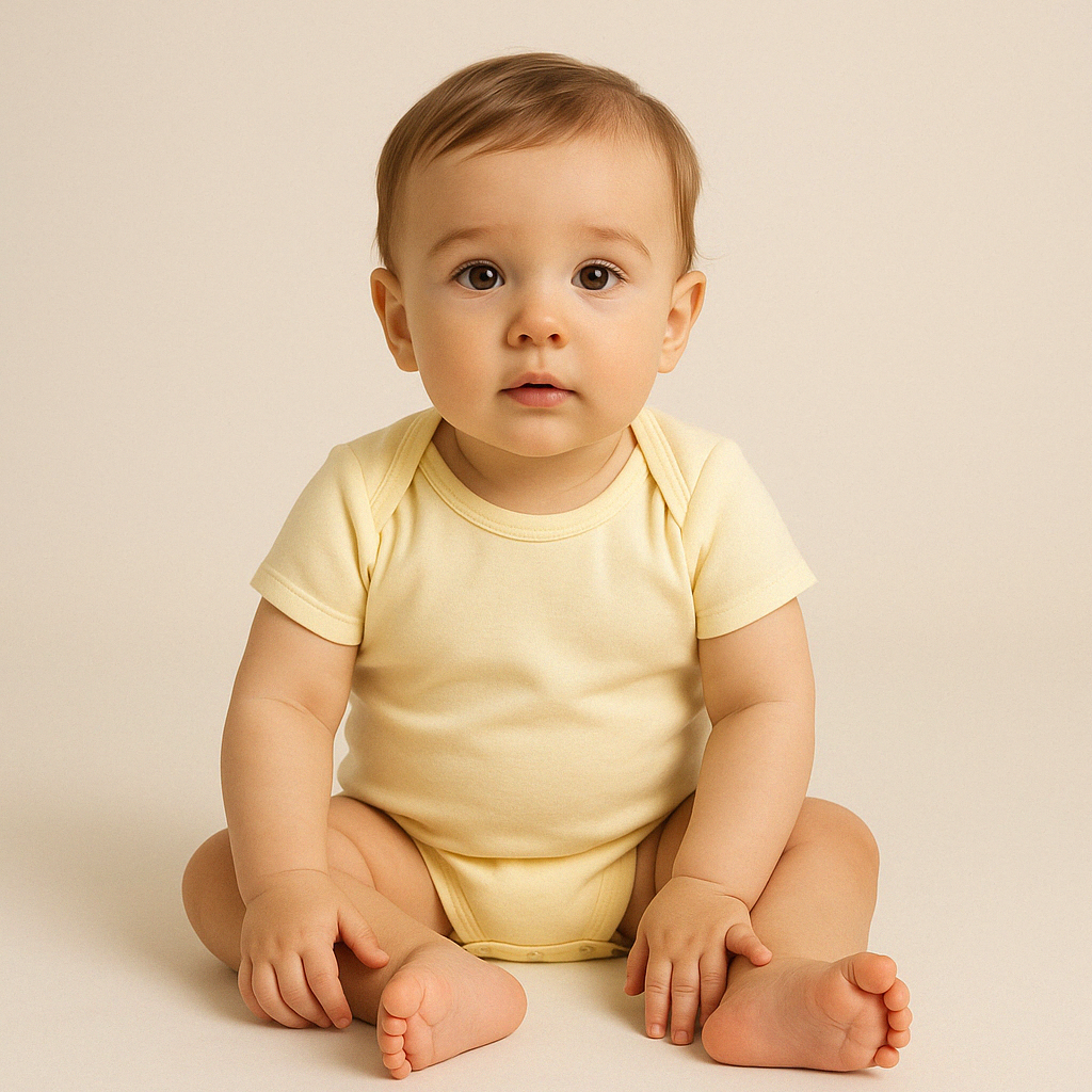 Conjunto 5 Bodies de Bebê Liso Off White