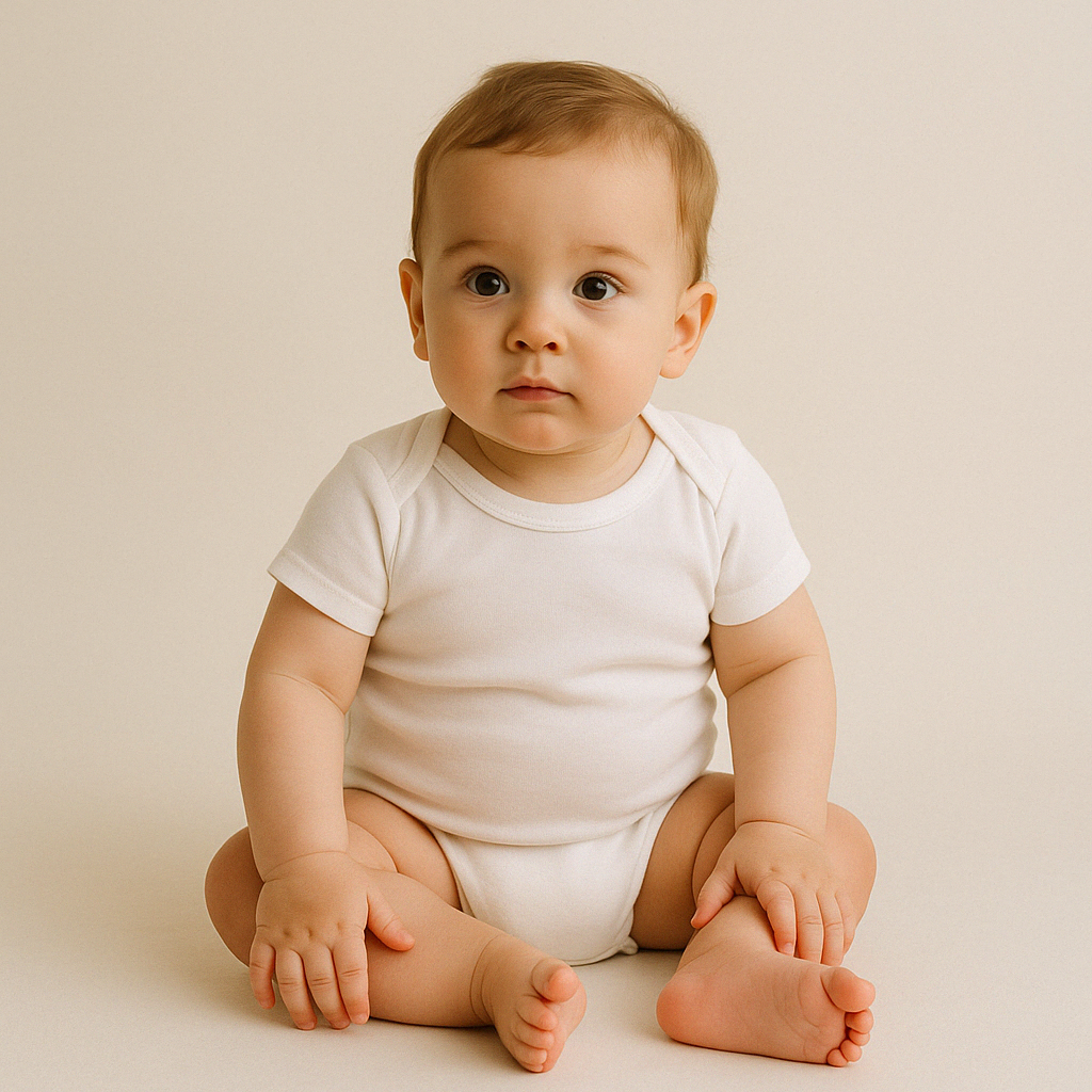 Conjunto 5 Bodies de Bebê Liso Branco