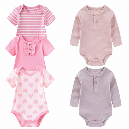Kit Bodie 5 Peças - Rosa Encanto