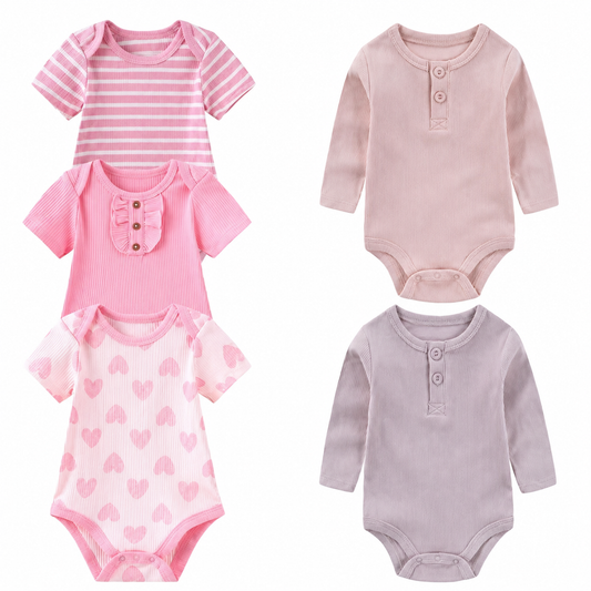 Kit Bodie 5 Peças - Rosa Encanto